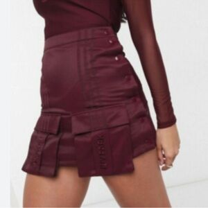 NEW IVY PARK ADIDAS SKIRT XS GK4910 MAROON RED CARDO MINI  BEYONCE 1ST DROP